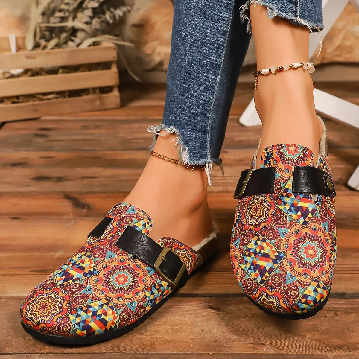 Round Toe Flats Slip-Ons 