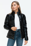 YMI Pocketed Zip Up Turtleneck Puffer Jacket 