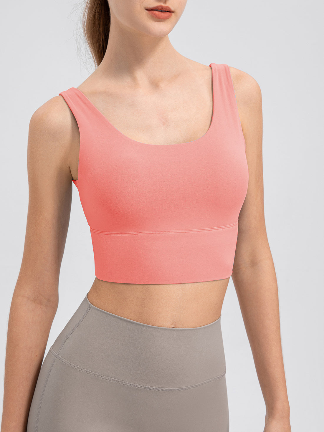 Scoop Neck Wide Strap Active Tank 