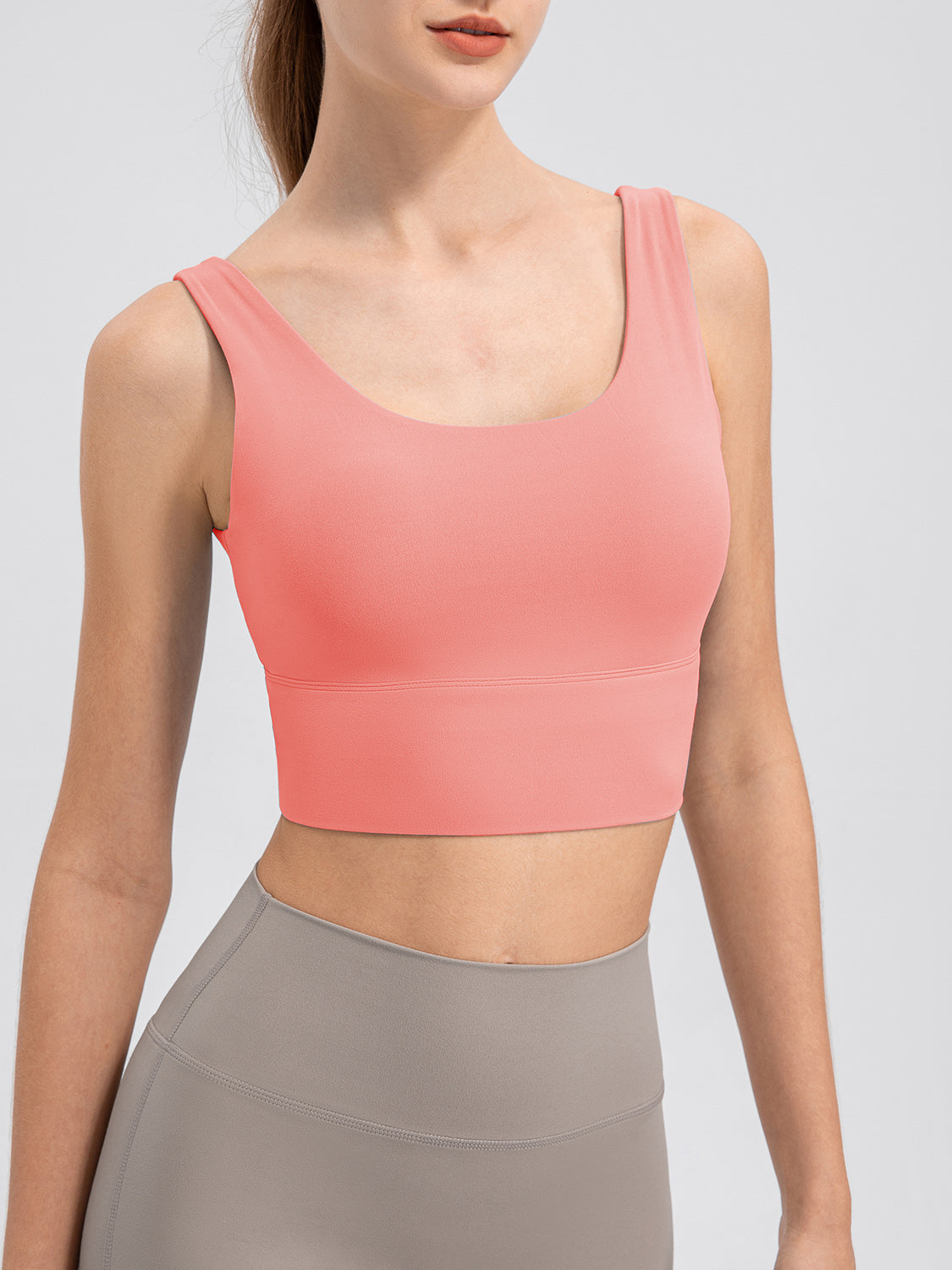 Scoop Neck Wide Strap Active Tank 