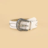 PU Leather Rhinestone Belt 