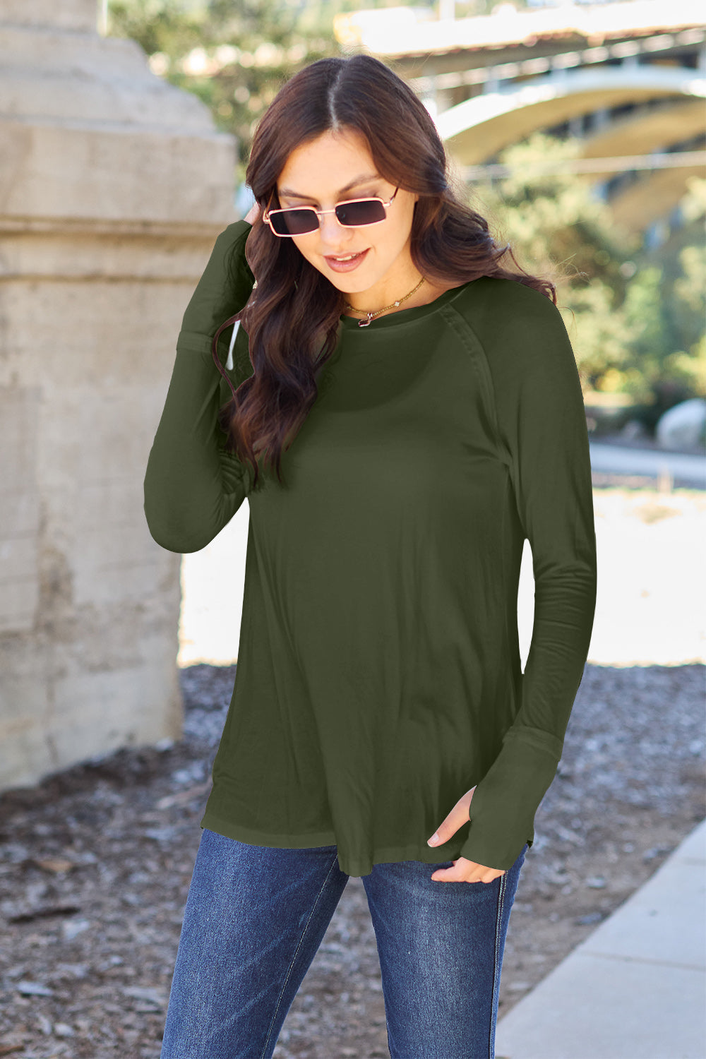 Basic Bae Full Size Round Neck Long Sleeve T-Shirt 