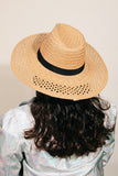 Fame Basket Weave Straw Sun Hat 