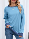 Contrast Trim Long Sleeve Sweatshirt 