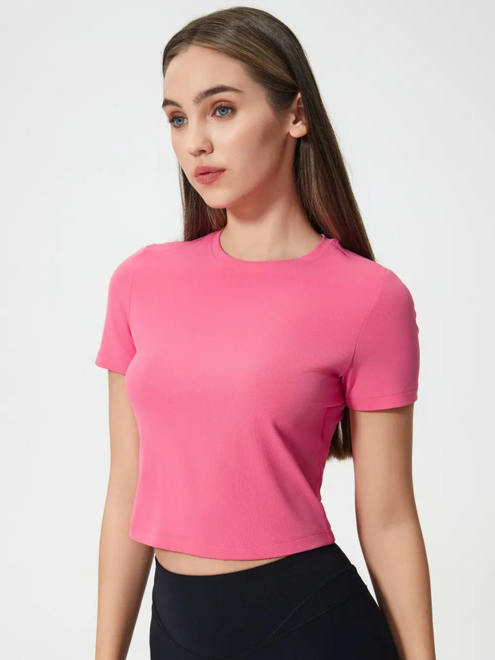 Millennia Round Neck Short Sleeve Active T-Shirt 