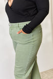 RISEN Full Size Raw Hem Wide-Leg Jeans 