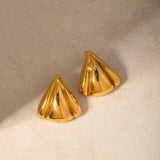 Stainless Steel Seashell Shape Earrings 