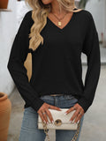 Mandy V-Neck Long Sleeve T-Shirt 