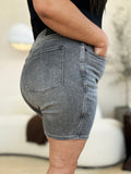 Judy Blue Full Size High Waist Washed Denim Shorts 