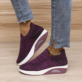 Breathable Mesh Wedge Sneakers 