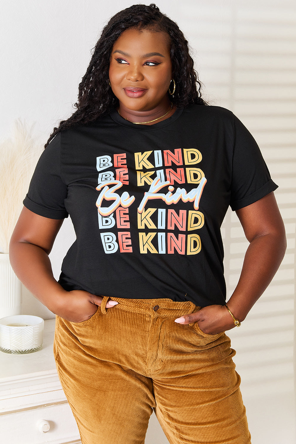 Simply Love BE KIND Graphic Round Neck T-Shirt 