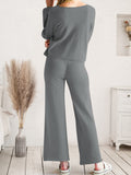 Long Sleeve Lounge Top and Drawstring Pants Set Lingerie & Nightwear