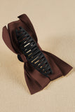 Black Bow Decor Large Hair Claw Clip Accessories/Headwear