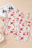 Printed Collared Neck Top and Pants Lounge Set Lingerie & Nightwear