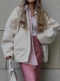 Full Size Snap Down Drop Shoulder Jacket 