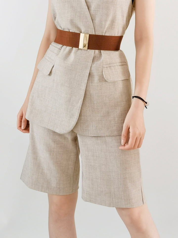 Alloy Buckle Elastic Belt 