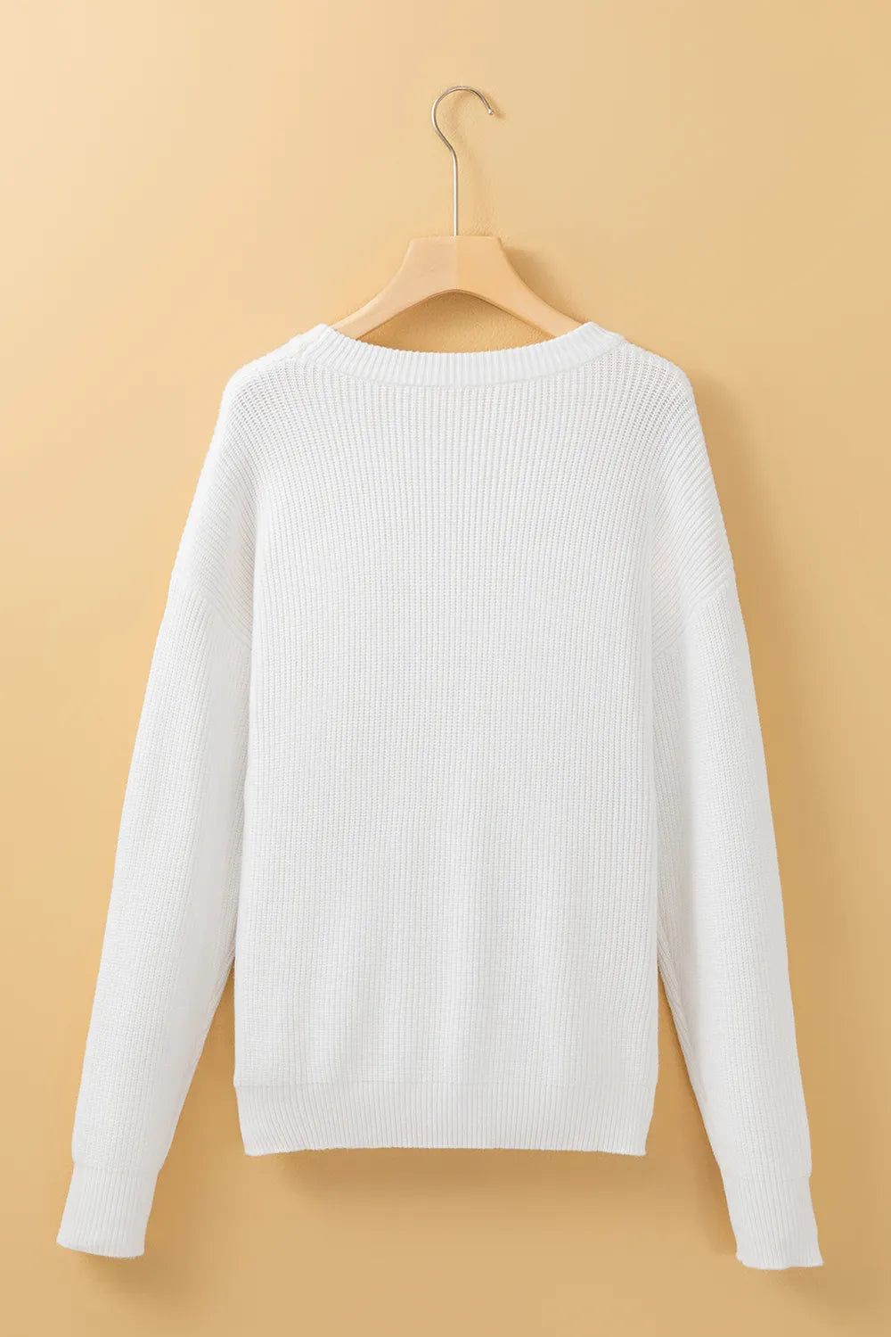 HELLO PUMPKIN Round Neck Long Sleeve Sweater 