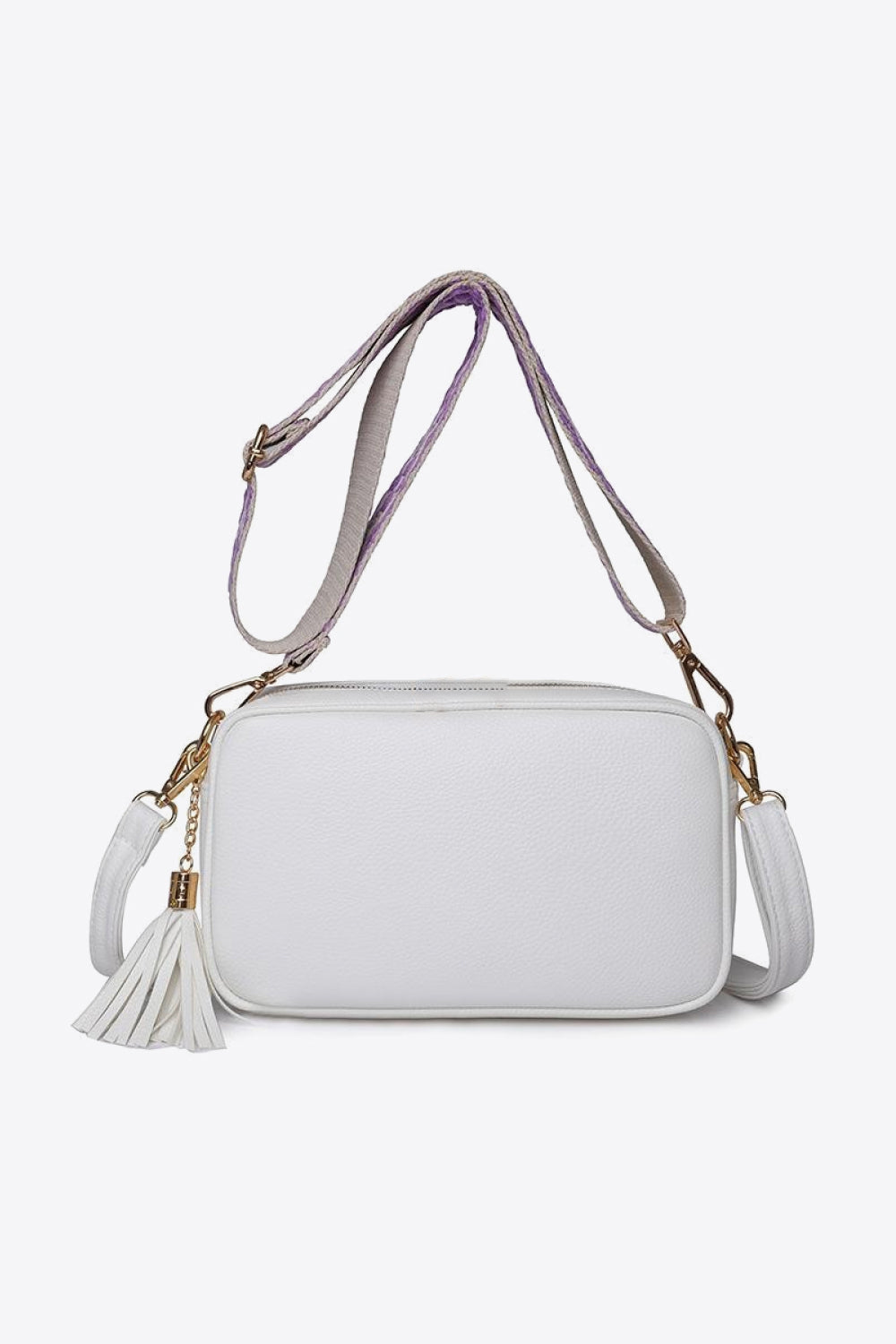 PU Leather Tassel Crossbody Bag 