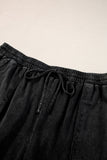 Plus Size Drawstring Wide Leg Pants 