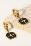 Plus Sign Square Shape Drop Earrings 
