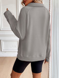 Ivy Lane Half Zip Raglan Sleeve Sweatshirt 