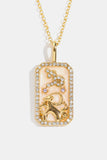 Rhinestone Constellation Pendant Copper Necklace 