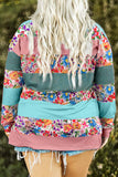 Plus Size Striped Slit Long Sleeve T-Shirt 