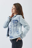 RISEN Button Up Washed Denim Jacket 