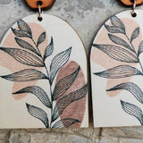 Geometrical Shape Wooden Drop Earrings 