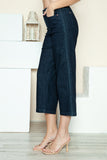 Judy Blue Full Size Side Seam Braid Detail Crop Wide Leg Jeans 