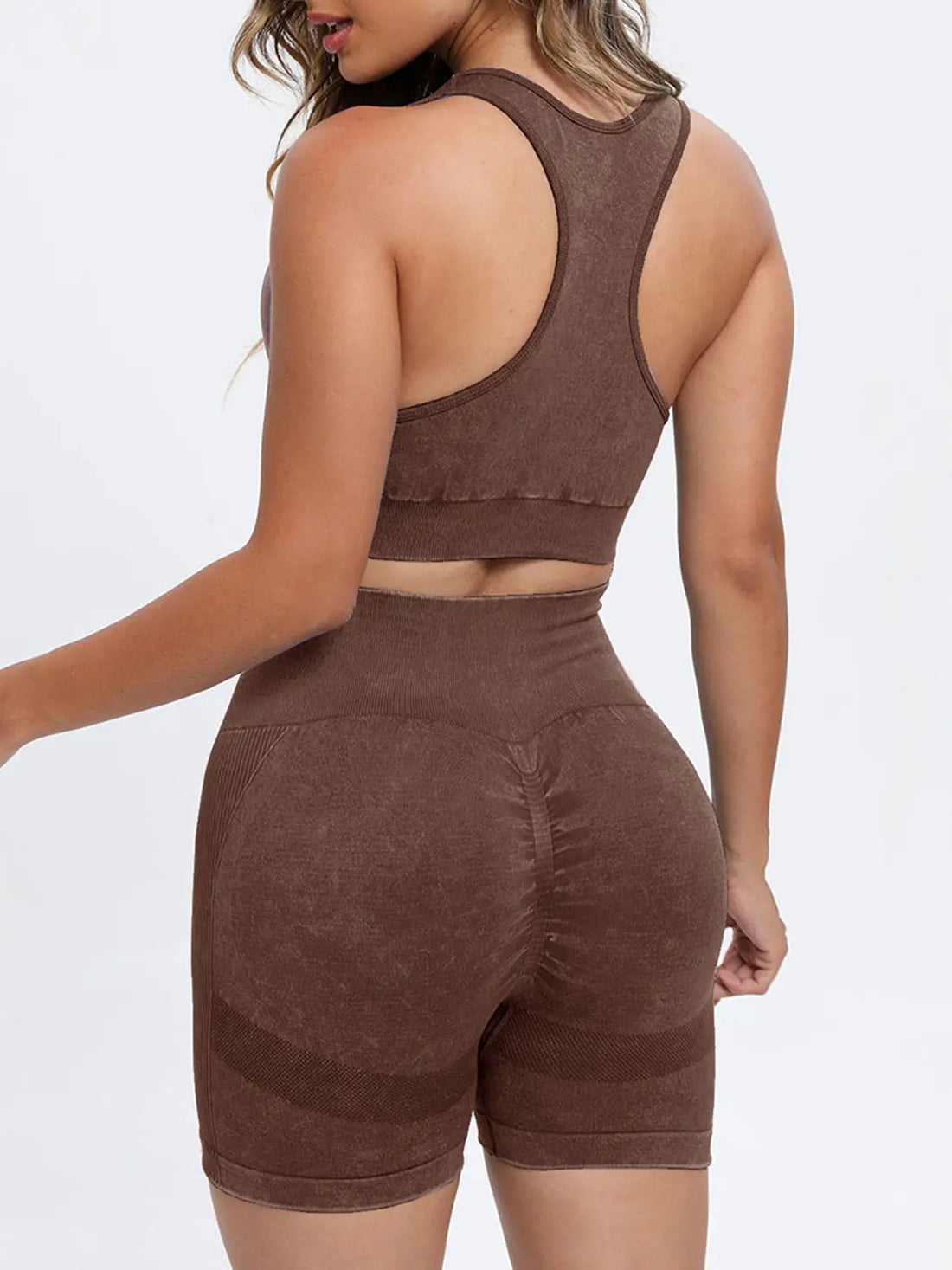 Scoop Neck Wide Strap Top and Shorts Active Set 