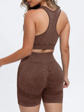 Scoop Neck Wide Strap Top and Shorts Active Set 