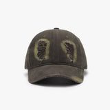 Distressed Cotton Baseball Cap 