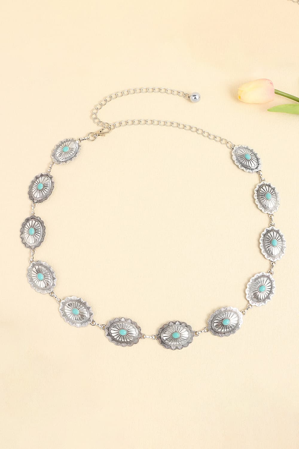 Vintage Turquoise Alloy Belt 