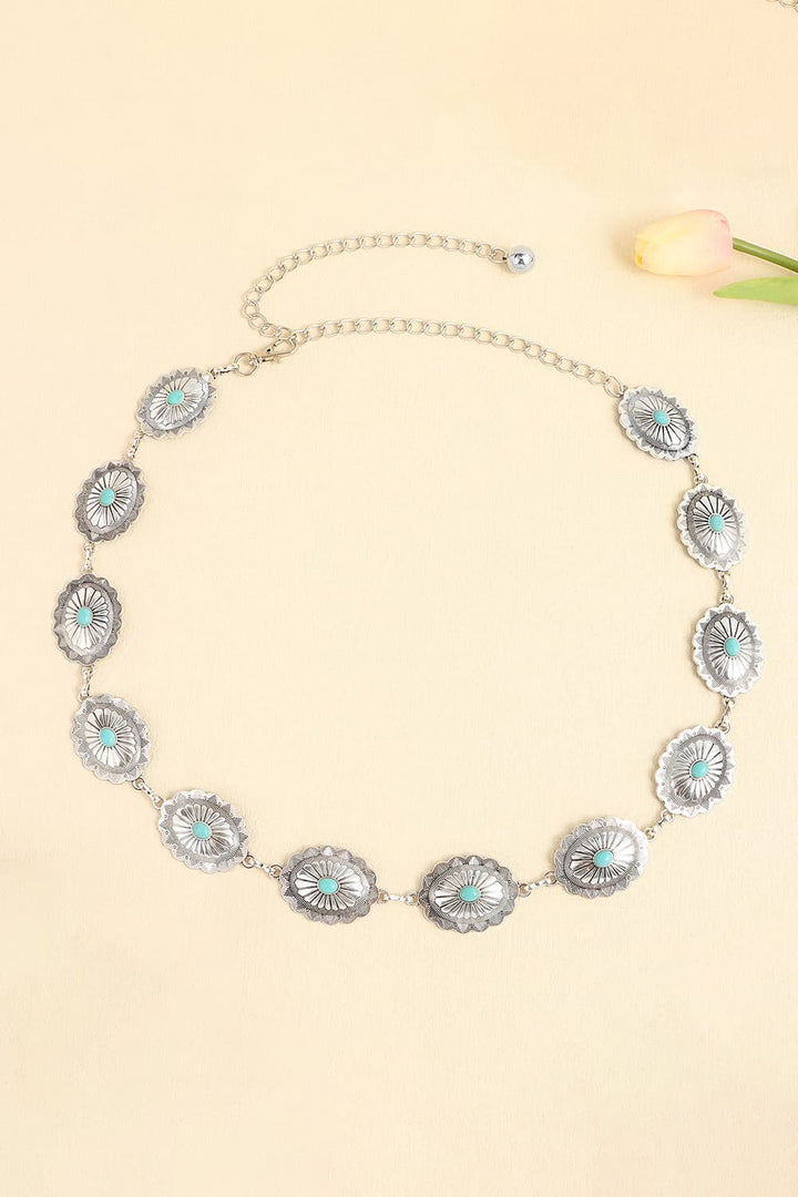 Vintage Turquoise Alloy Belt 