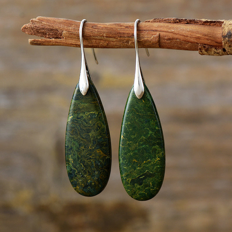 Natural Stone Waterdrop Shape Earrings 