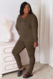 Basic Bae Bamboo Full Size V-Neck Long Sleeve Top and Pants Lounge Set 