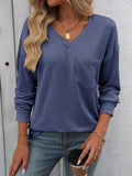 Mandy V-Neck Long Sleeve T-Shirt 