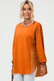 Double Take Full Size Long Sleeve High-Low T-Shirt 