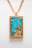 Tarot Card Pendant Stainless Steel Necklace 