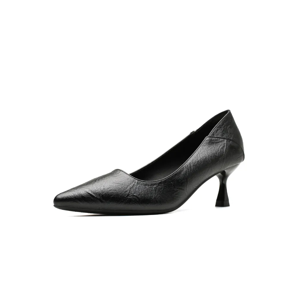 Point Toe Flare Heels Pumps 