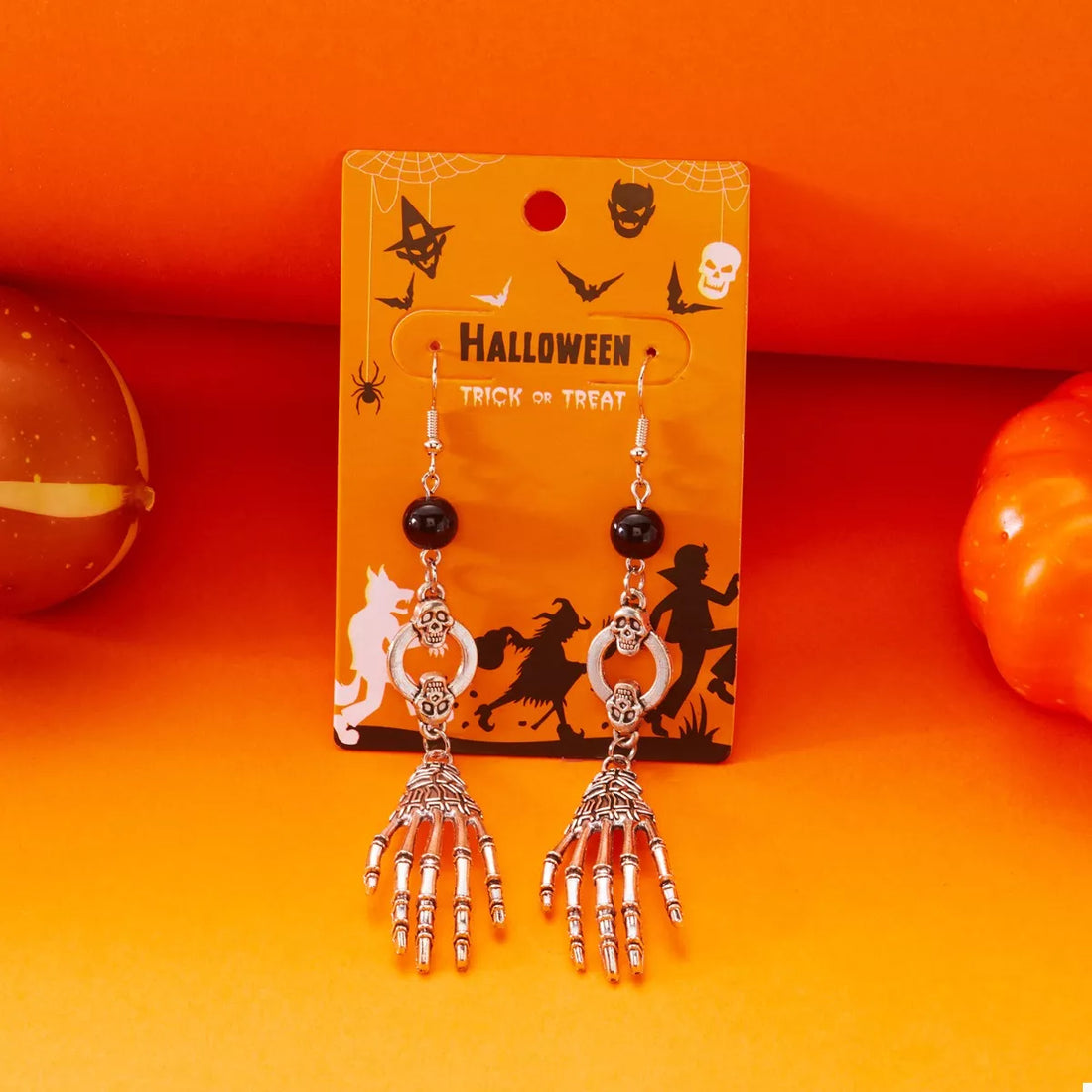 Halloween Skeleton Hand Drop Earrings 