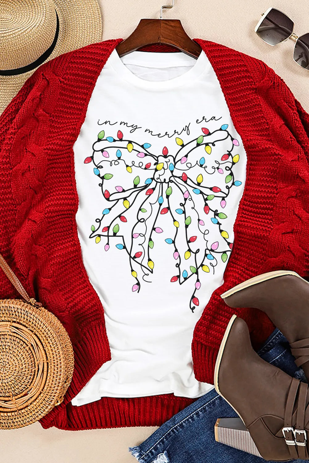 Full Size Bow Round Neck Short Sleeve T-Shirt 