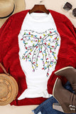 Full Size Bow Round Neck Short Sleeve T-Shirt 