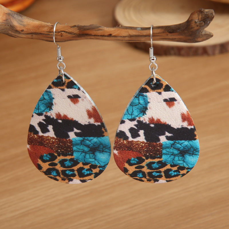 Teardrop Alloy Earrings 