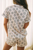 Flower Printed Top and Shorts Lounge Set Lingerie & Nightwear
