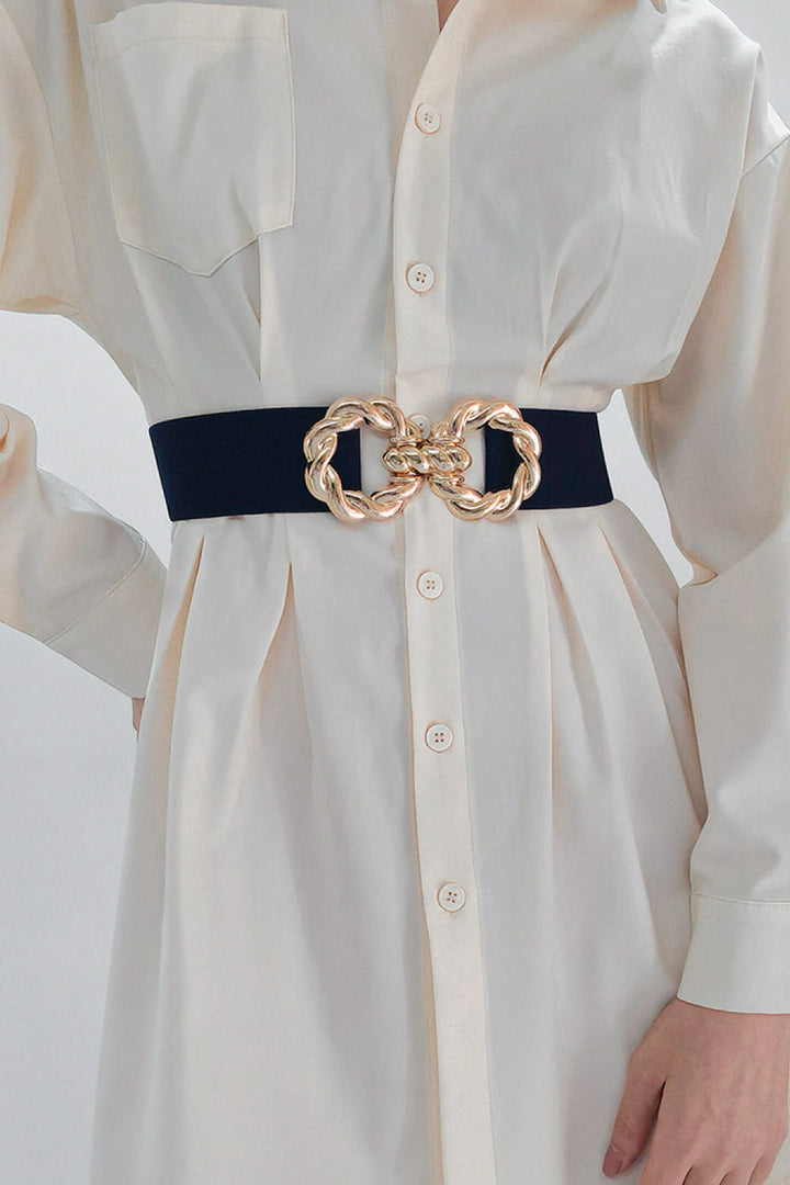 Zinc Alloy Buckle Elastic Belt 