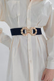 Zinc Alloy Buckle Elastic Belt 