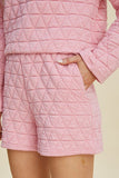 Double Take Full Size Texture Round Neck Long Sleeve Top and Shorts Set 