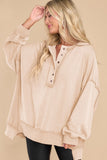 Exposed Seam Long Sleeve Sweatshirt 